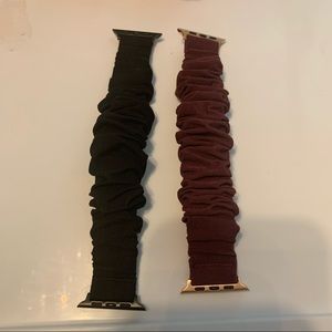 Large iWatch scrunchies bands (black and wine)